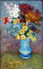 Flowers in a blue vase - Van Gogh
