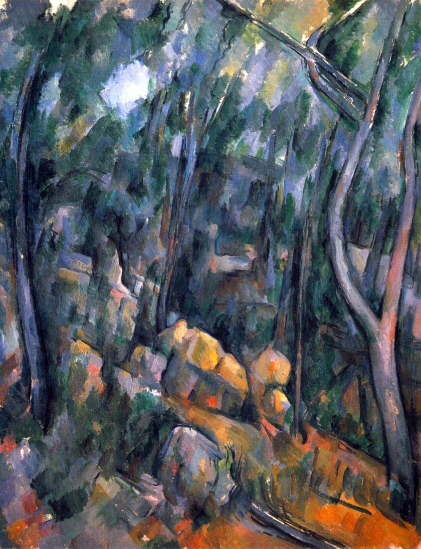 Forest caves in the cliffs above the Chateau Noir - Cezanne