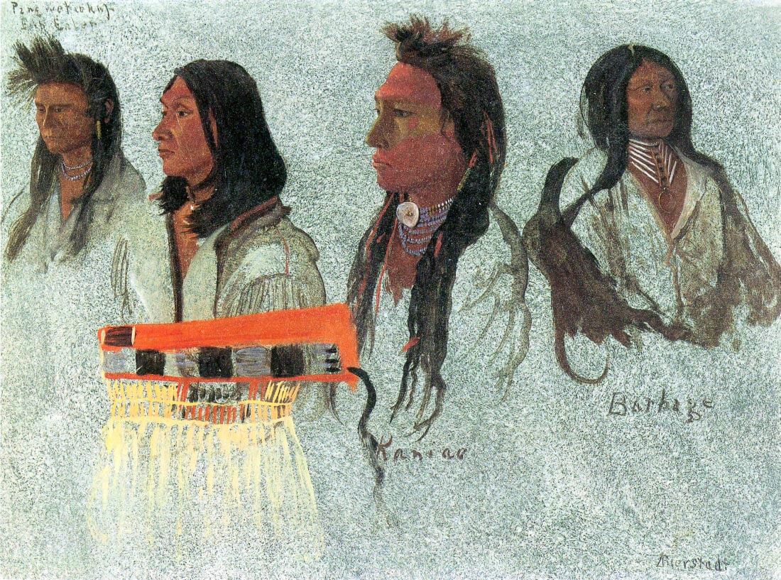 Four Indians - Bierstadt