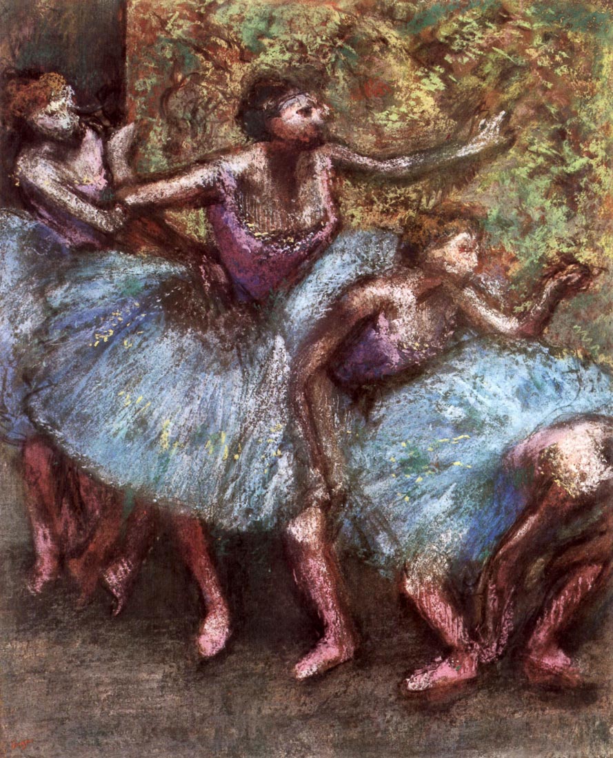 Four dancers behind the scenes #1 - Degas