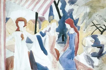 Four girls on Altane - August Macke