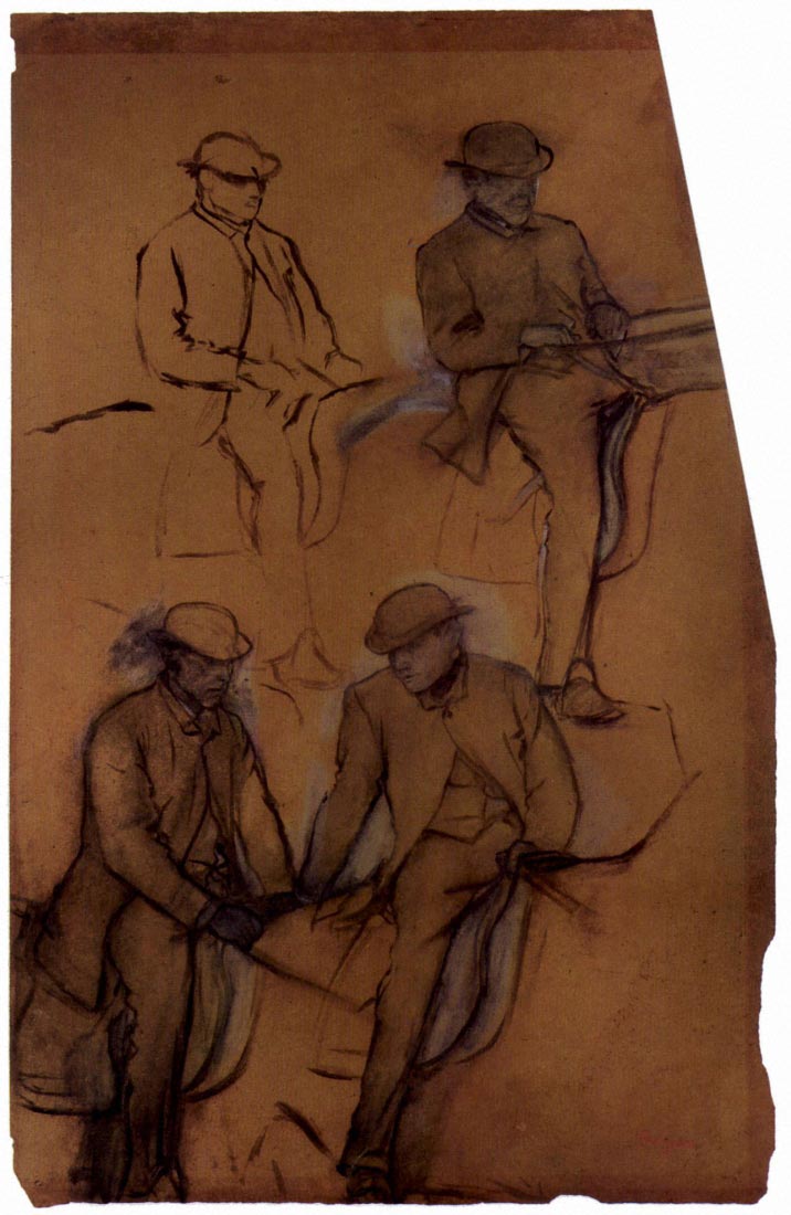 Four riders - A study - Degas
