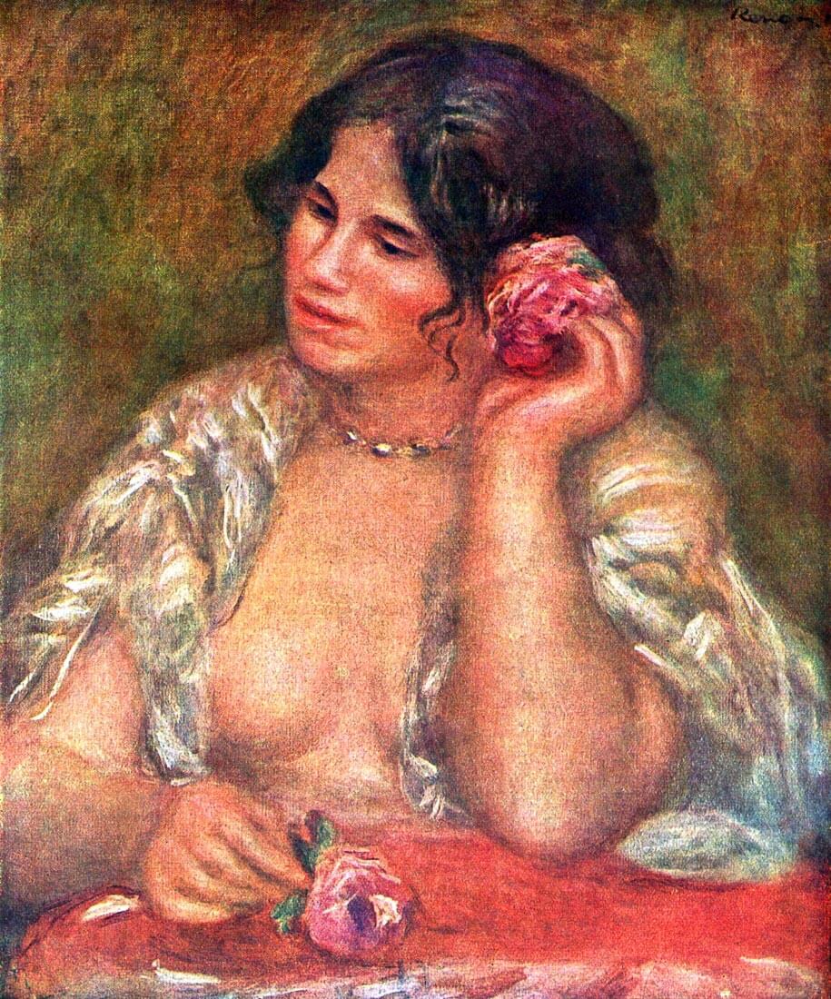 Gabriele with a rose - Renoir
