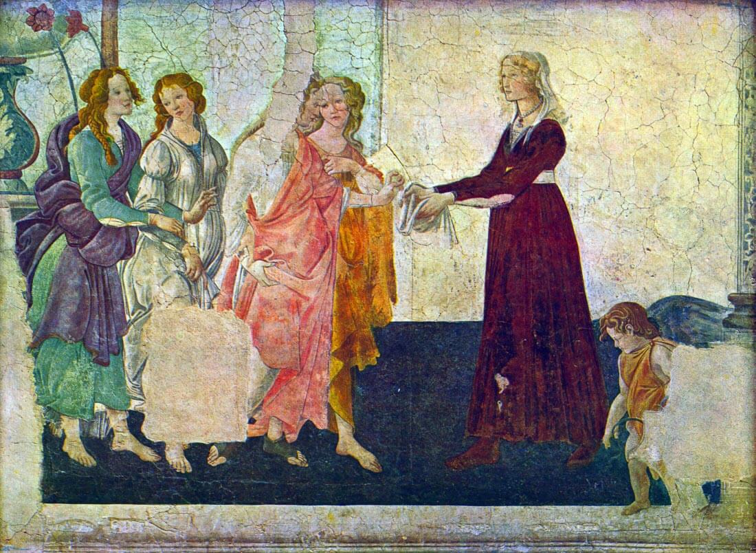 Giovanna degli Albizzi with Venus and the Graces - Botticelli