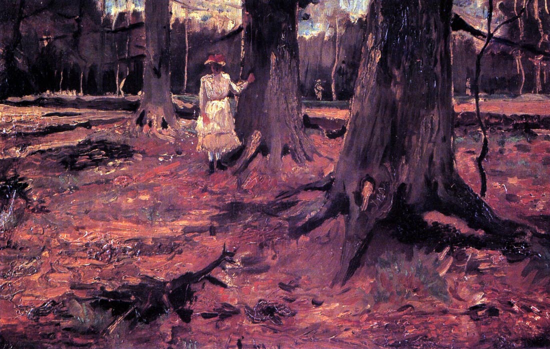 Girl in White in the Woods - Van Gogh