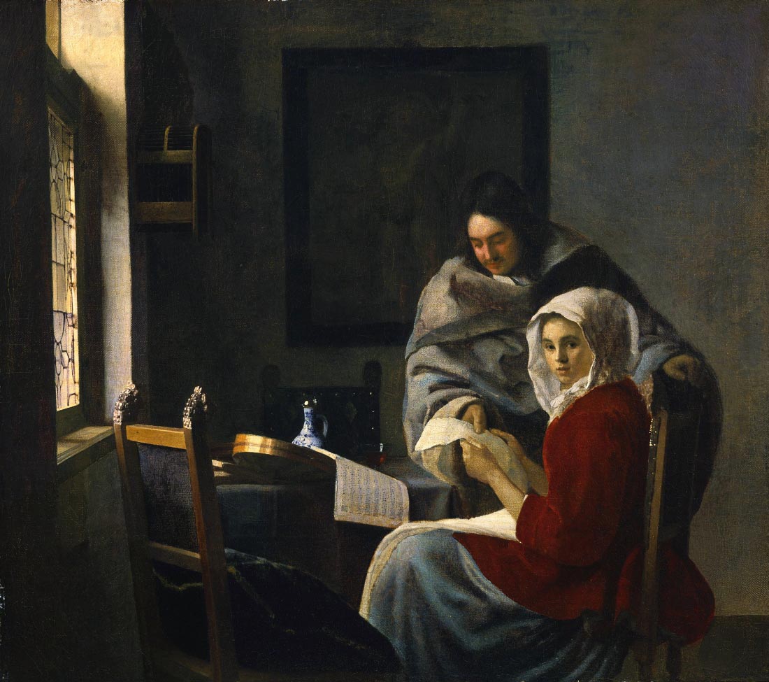 Girl interrupted in her music 2 - Vermeer