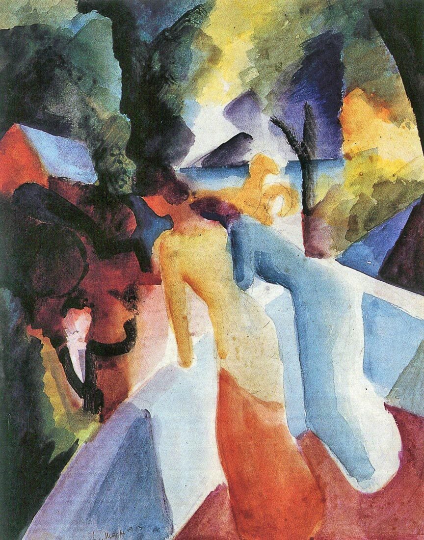 Greetings from the balcony - August Macke