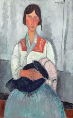 Gypsy Woman with Baby - Amedeo Modigliani