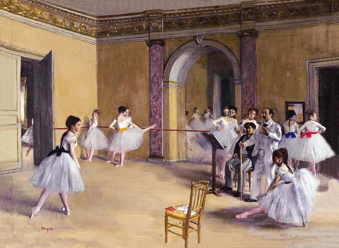 Hall of the Opera Ballet in the Rue Peletier - Degas