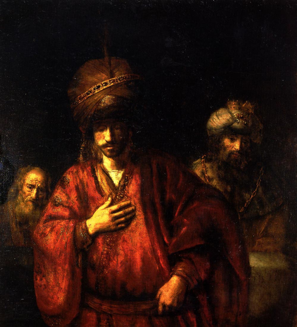 Haman in disgrace - Rembrandt