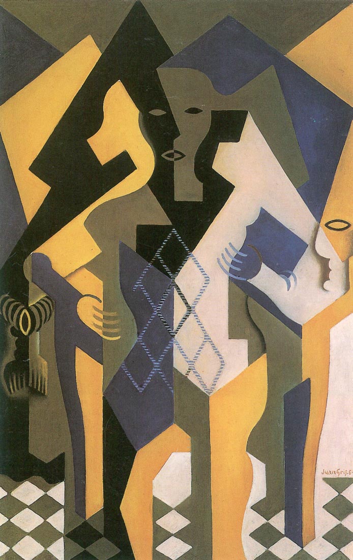 Harlequin with table - Juan Gris