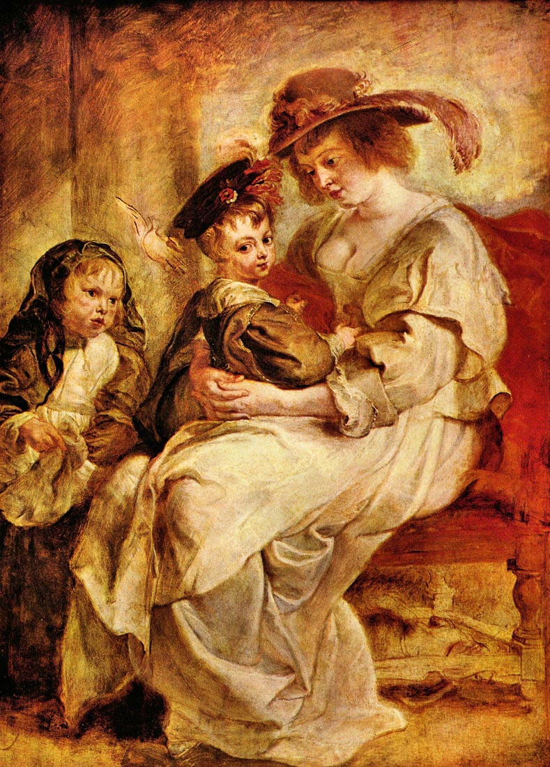 Helene Fourment with two of her children - Rubens