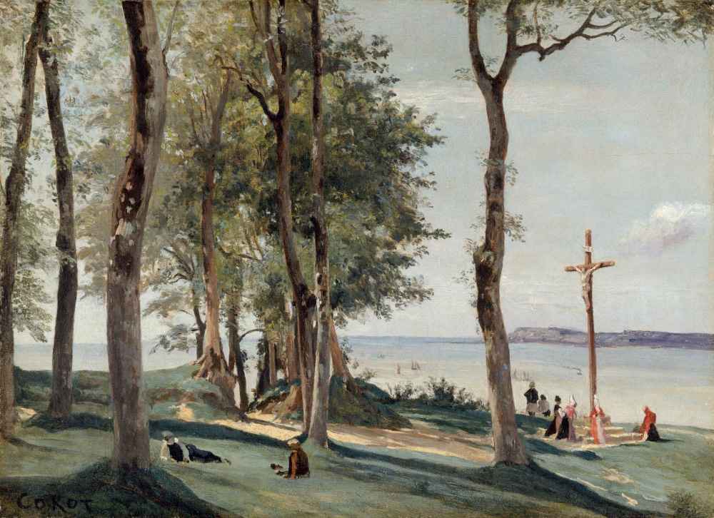 Honfleur  Calvary - Jean Baptiste Camille Corot