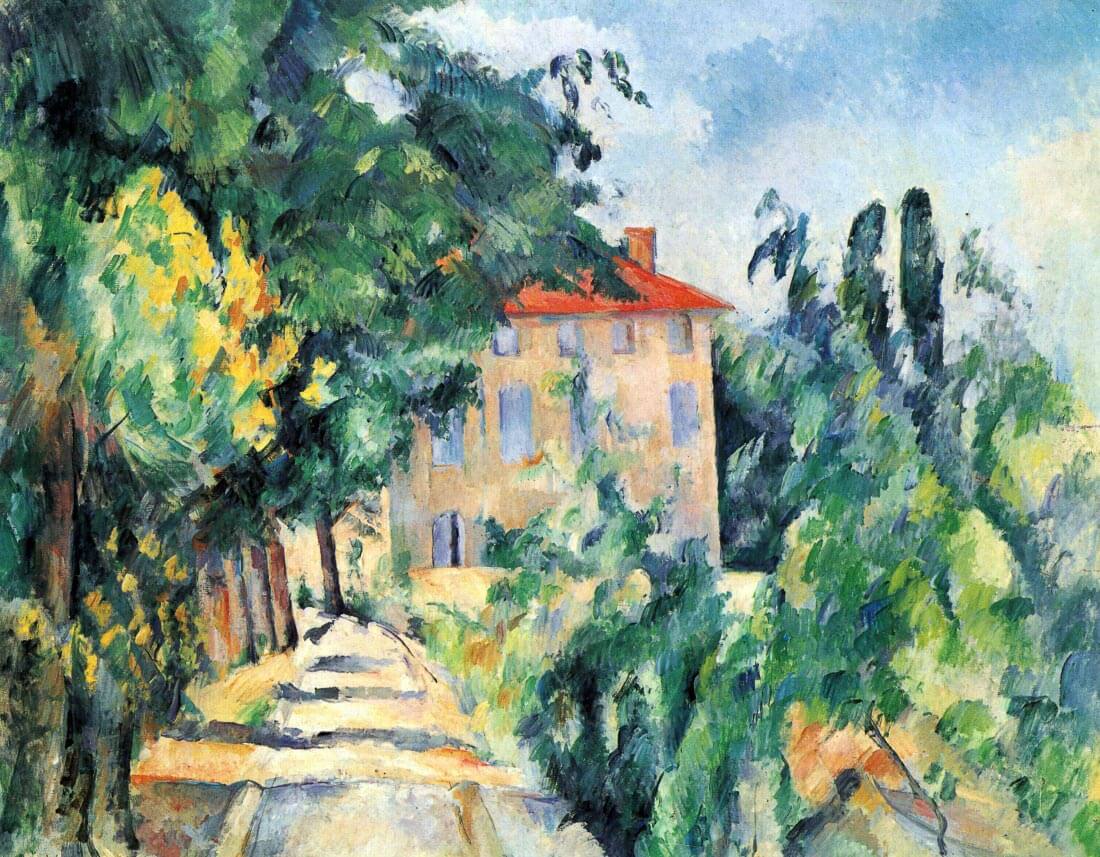 House with Red Roof - Cezanne