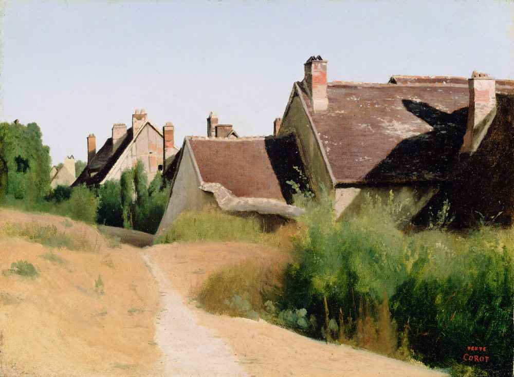 Houses near Orleans - Jean Baptiste Camille Corot