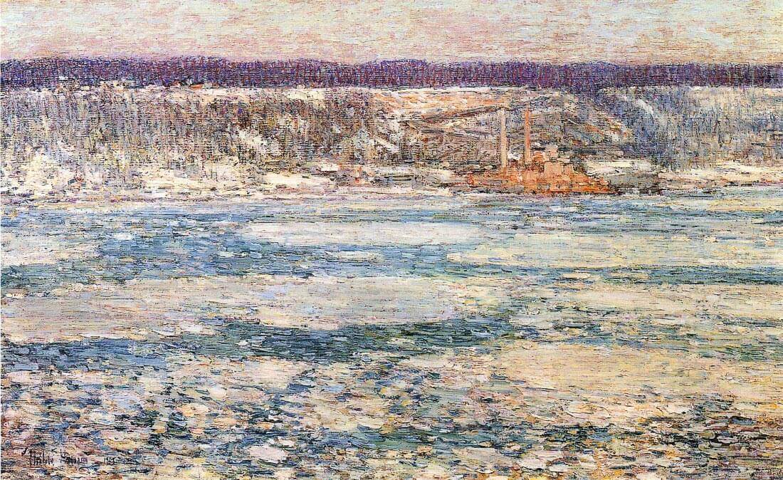 Ice on the Hudson River - Hassam