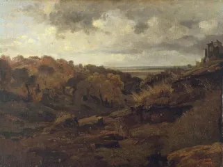 Italian Landscape near Marino in Autumn - Jean Baptiste Camille Corot