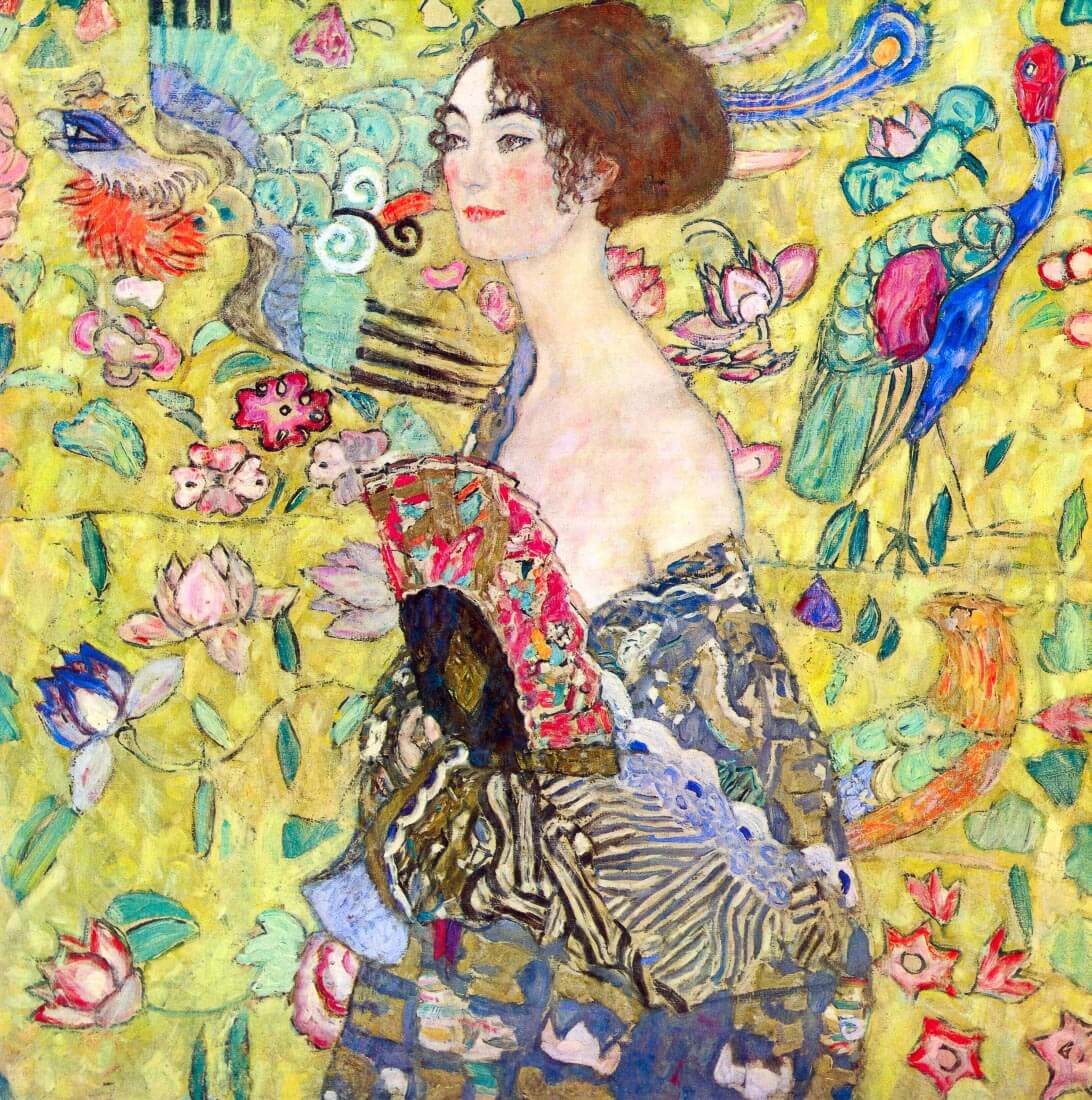 Lady with fan - Klimt