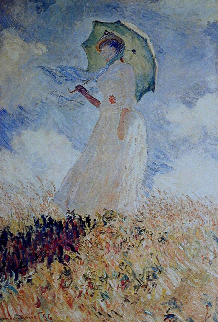Lady with umbrella - Monet