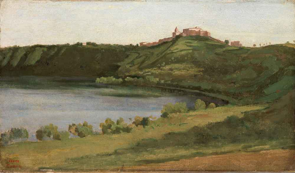 Lake Albano and Castel Gandolfo - Jean Baptiste Camille Corot