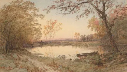 Landscape (Hastings-on-Hudson) - Jasper Francis Cropsey