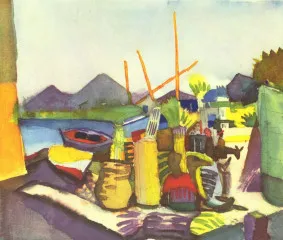 Landscape at Hammamet - August Macke
