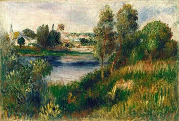Landscape at Vetheuil - Auguste Renoir