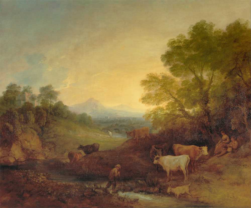 Landscape with Cattle - Thomas Gainsborough