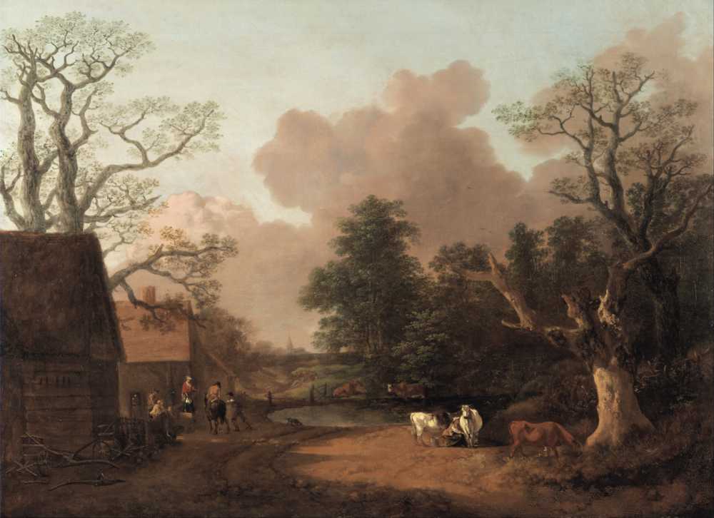 Landscape with Milkmaid - Thomas Gainsborough