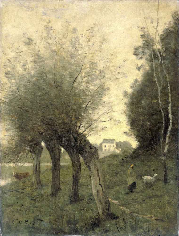 Landscape with Pollard Willows - Jean Baptiste Camille Corot
