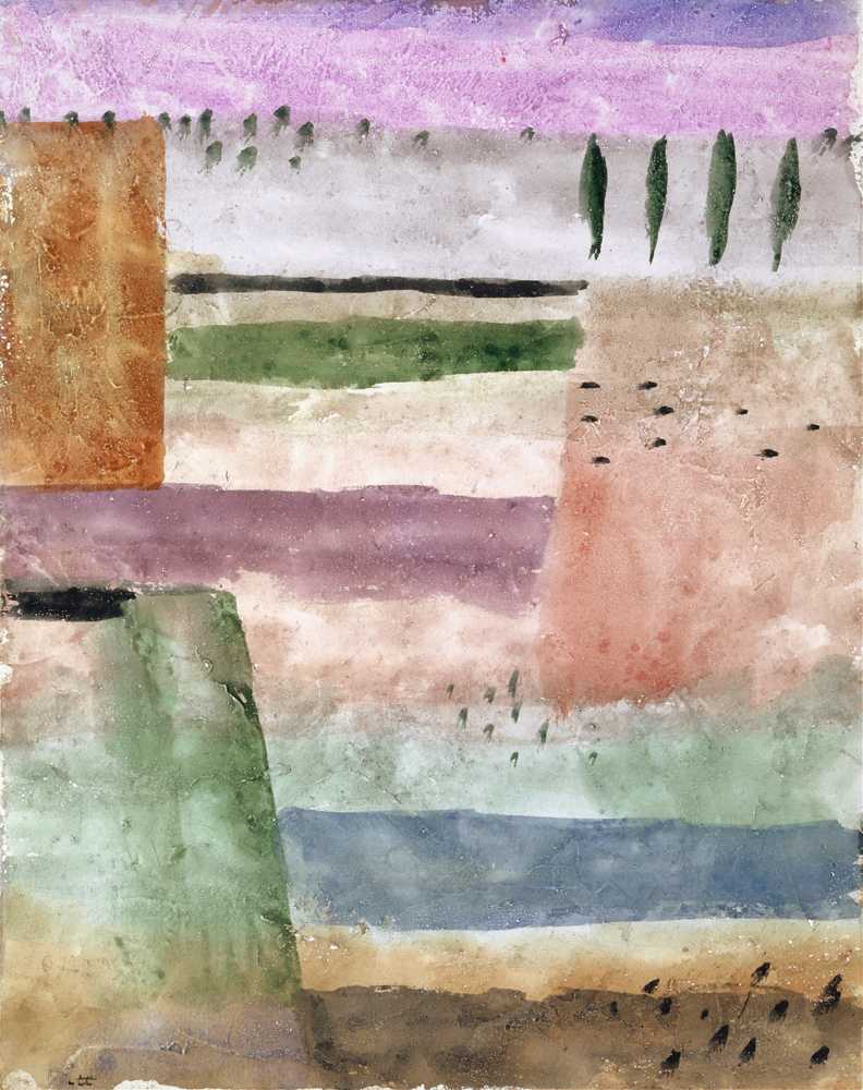 Landscape with Poplars (1929) - Paul Klee
