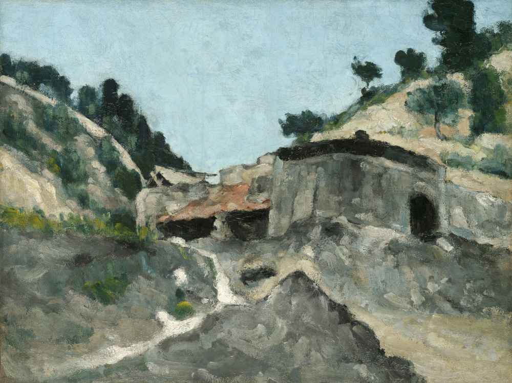 Landscape with Water Mill - Paul Cezanne