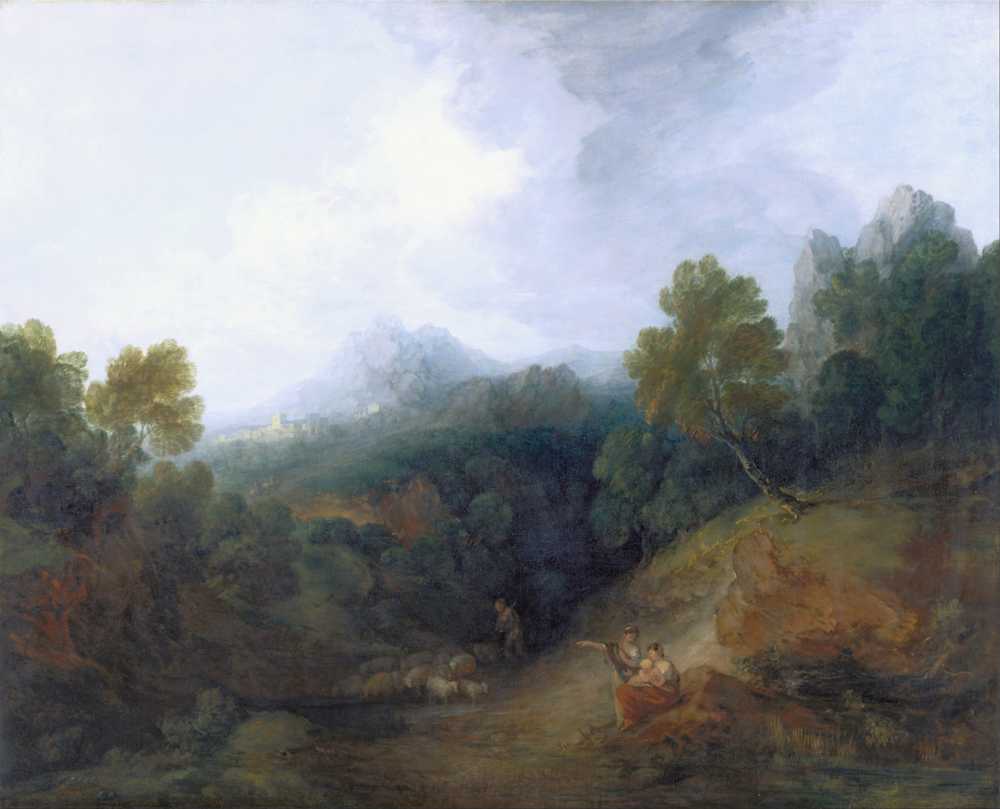 Landscape with a Flock of Sheep - Thomas Gainsborough