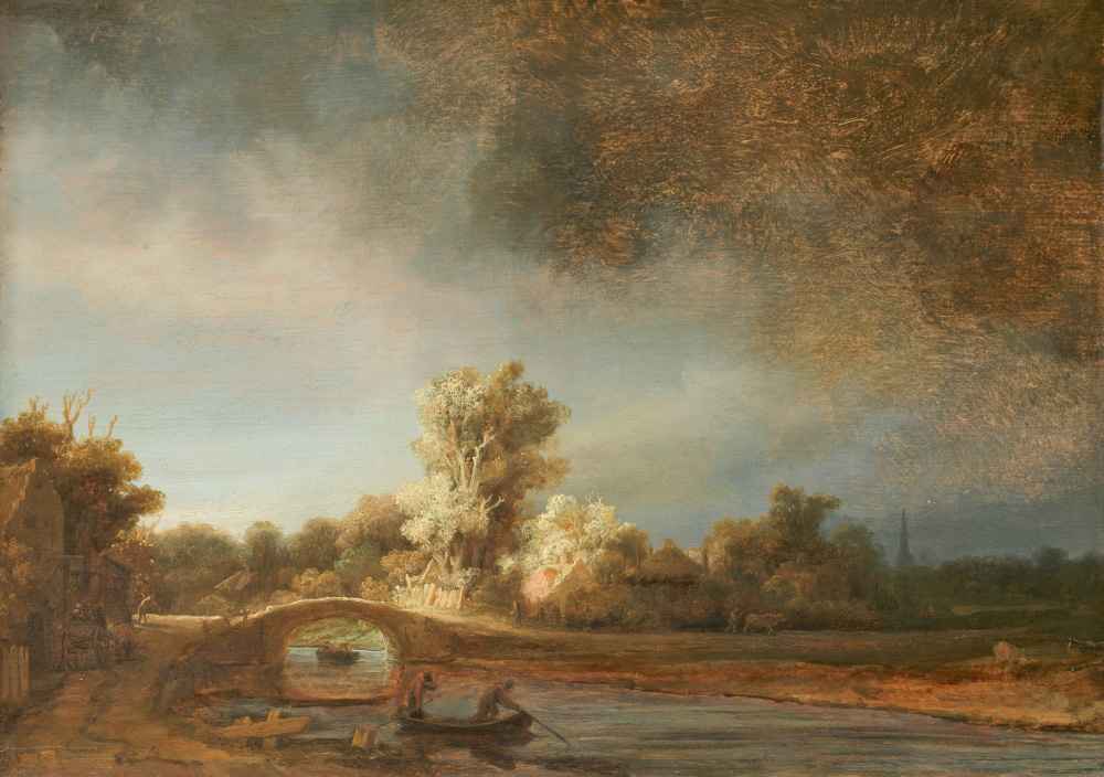 Landscape with a Stone Bridge - Rembrandt Harmenszoon van Rĳn