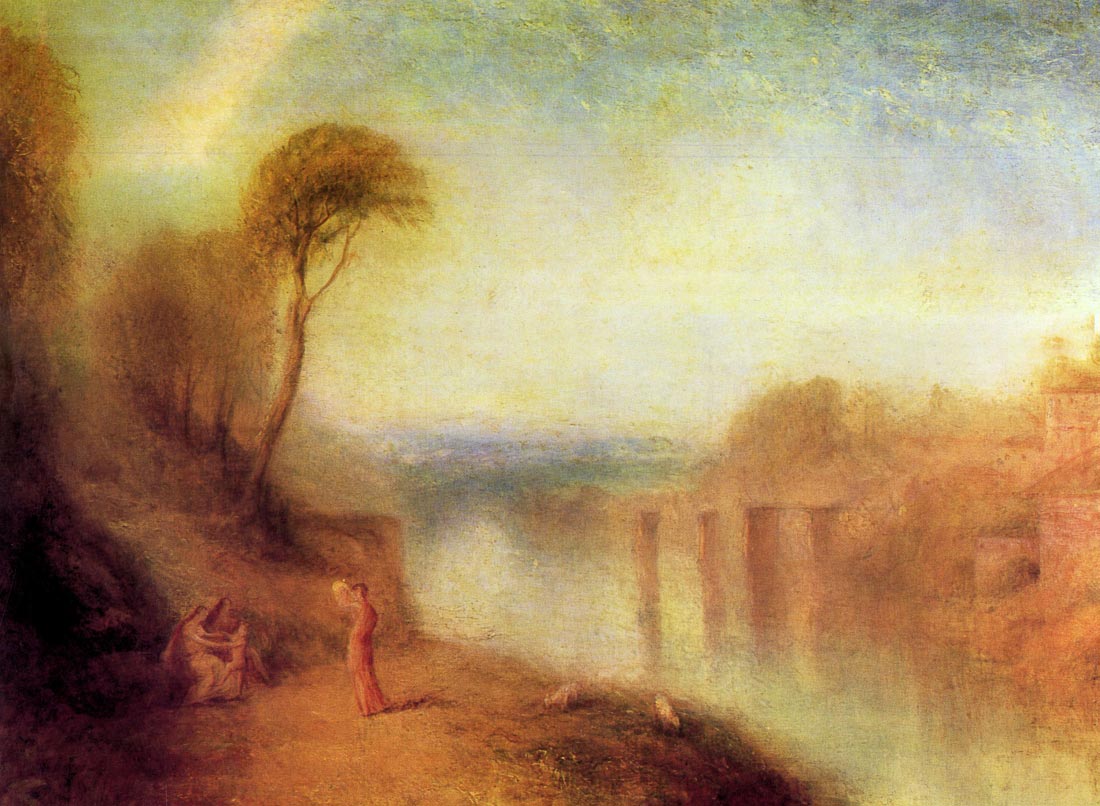Landscape with a woman with a tambourine - Joseph Mallord Turner
