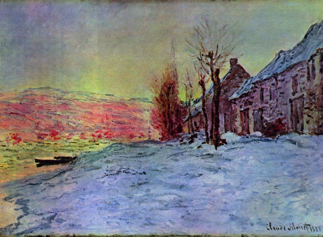 Lava Court - sunshine and snow - Monet