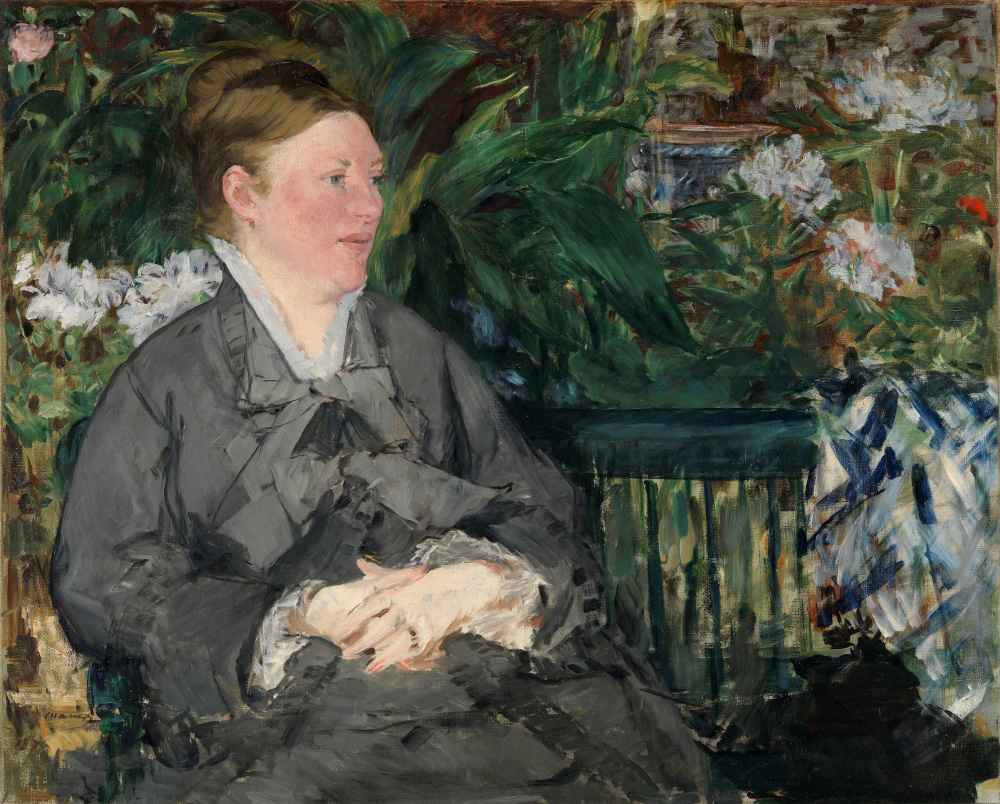Madame Manet in the Conservatory - Edouard Manet