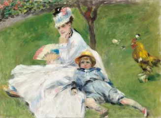 Madame Monet and Her Son - Auguste Renoir
