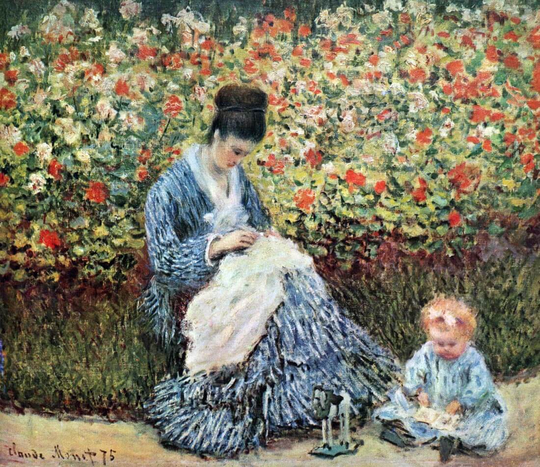 Madame Monet and child - Monet