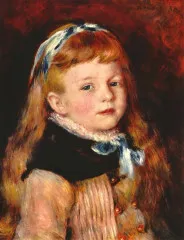 Mademoiselle Grimprel with blue hair-band - Renoir