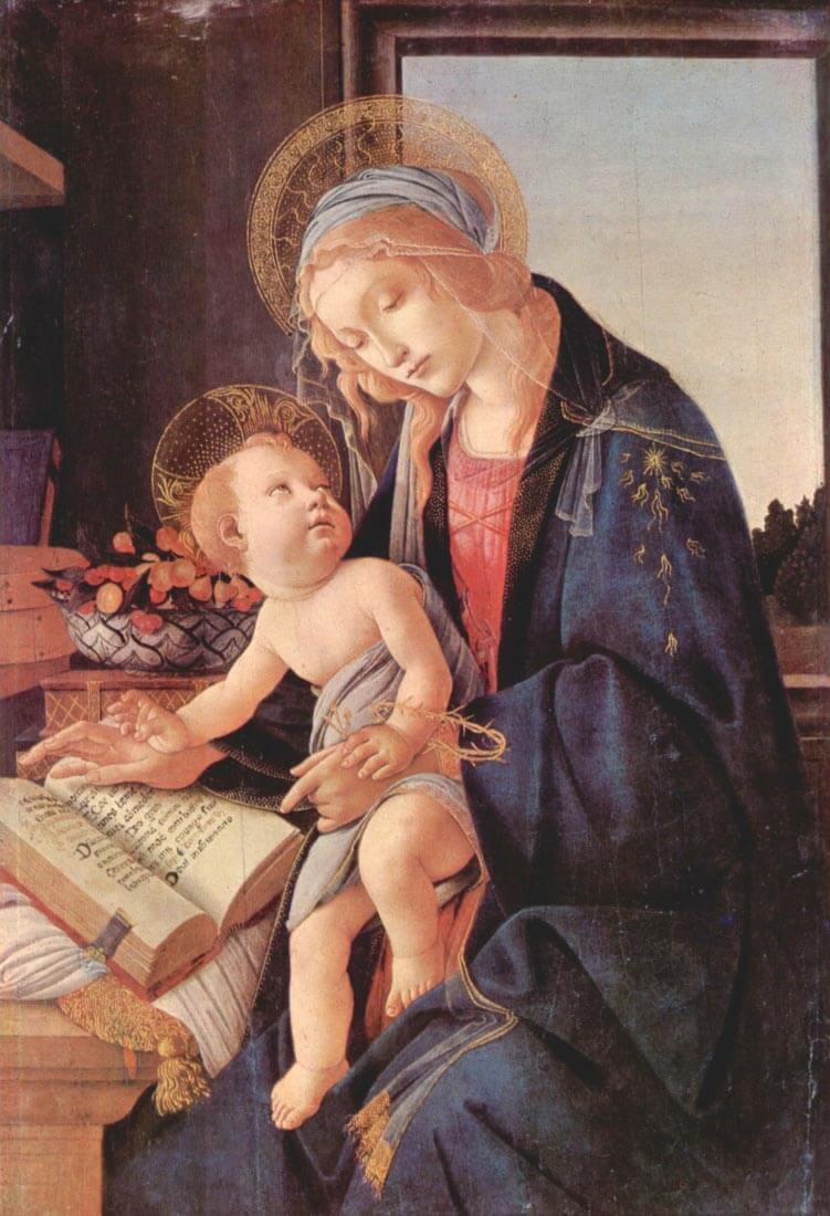 Madonna teaches the child Jesus - Botticelli
