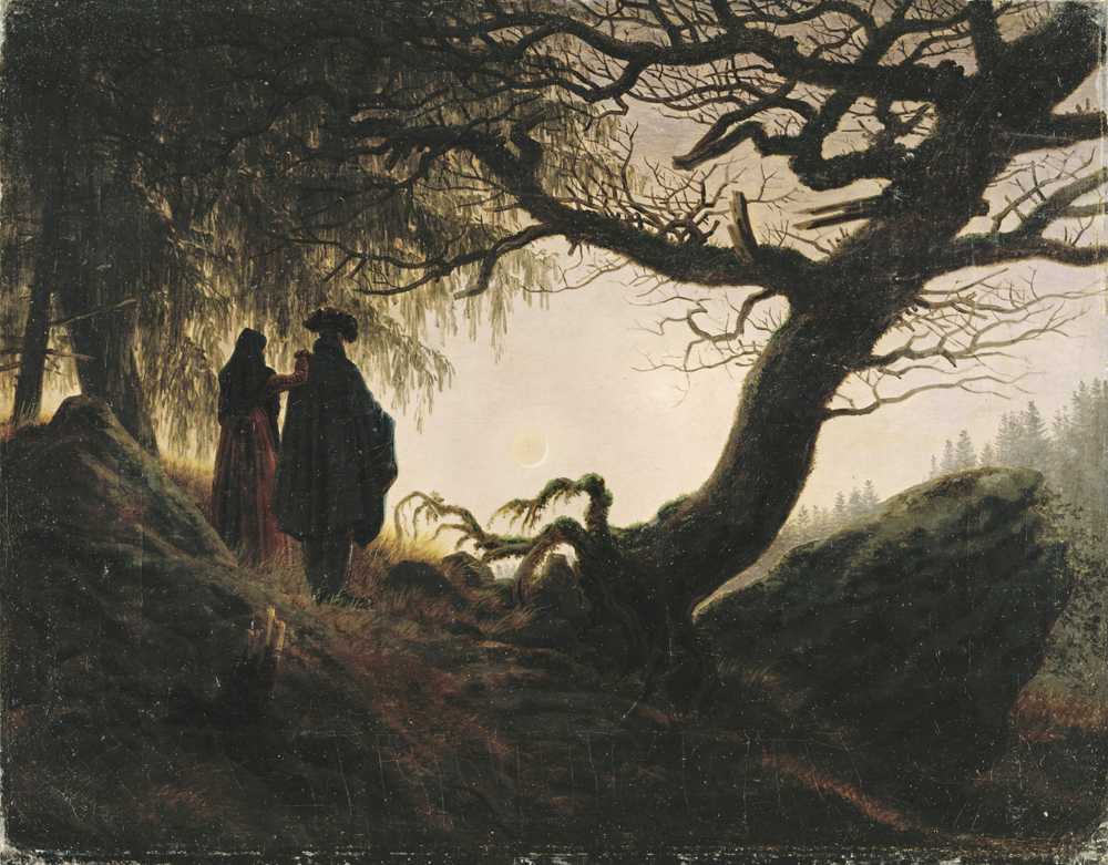 Man and Woman contemplating the moon (circa 1824) - Caspar David Friedrich