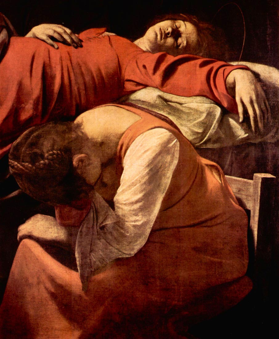 Marys death detail - Caravaggio