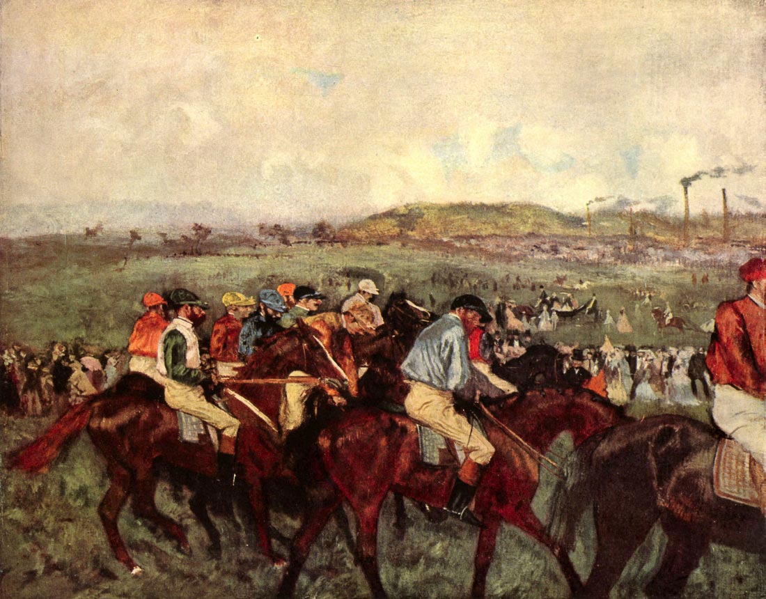 Men riders before the start - Degas