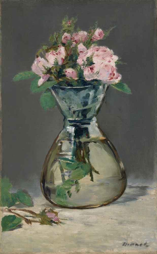 Moss Roses in a Vase - Edouard Manet