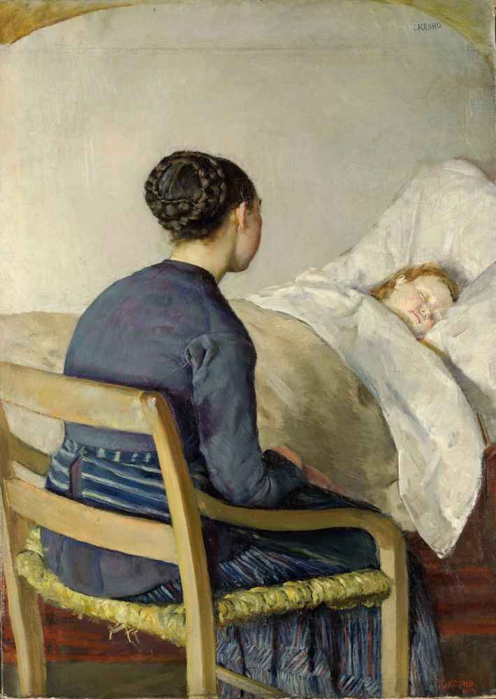 Mother at her Childs Bed - Christian Krohg