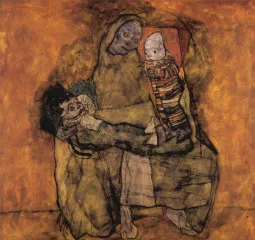 Mother with two children - Schiele