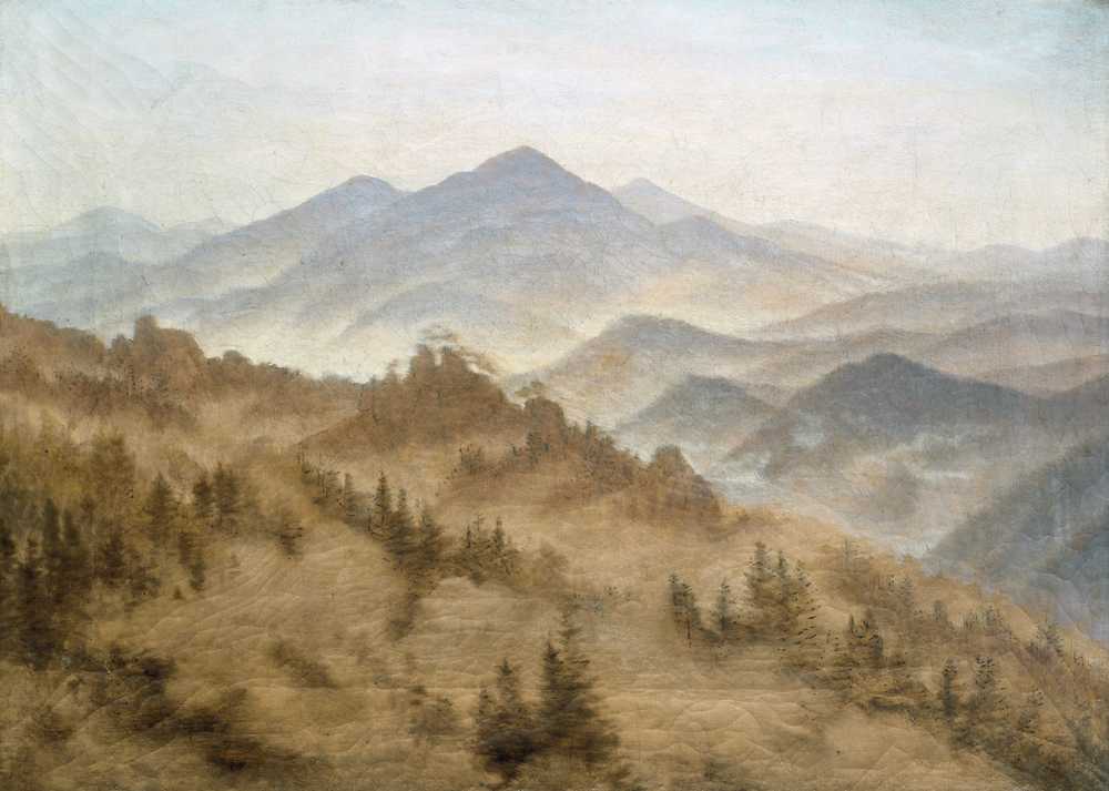 Mountains in the Rising Fog (ca. 1835) - Caspar David Friedrich