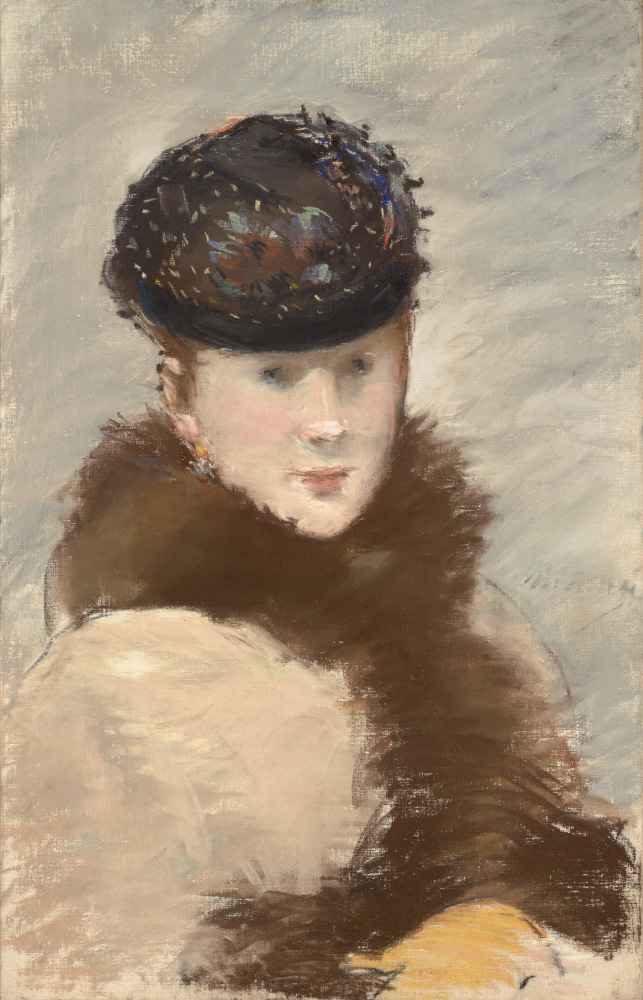 Mery Laurent Wearing a Small Toque - Edouard Manet