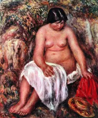 Nude  with Straw - Renoir